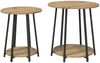 vidaXL Beistelltisch-Set mit Regal 2 pcs Artisan Eiche und Schwarz 869707 Bild 2
