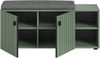 Sitzbank inkl. Sitzkissen (B/H/T: 106x43x37 cm) in Smoke Green Nachbildung Bild 3
