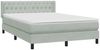 vidaXL Boxspringbett mit Matratze Hellgrau 160x210 cm Samt 3318369 Bild 4