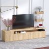Calicosy TV-Schrank Eiche Dekor L180 cm - ALIKA - Helles Holz Bild 3