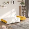 vidaXL Schlafsofa 2-Sitzer mit 2 Kissen Gelb Stoff 375797 Bild 3