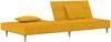 vidaXL Schlafsofa 2-Sitzer mit 2 Kissen Gelb Stoff 375797 Bild 4