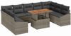 vidaXL Garten Essgruppe mit Kissen 10 pcs Grau und Braun 3349880 Bild 2