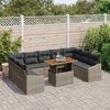 vidaXL Garten Essgruppe mit Kissen 10 pcs Grau und Braun 3349880 Bild 3