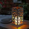 2x LED Feuereffekt Solarleuchte, rost-grün, Höhe 27 cm Bild 2