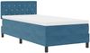 vidaXL Boxspringbett mit Matratze Dunkelblau 100 x 200 cm Samt 3339090 Bild 4