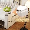 Schlafsofa, Samt mit USB-Anschluss & Stauraum, 90x190 cm, Beige, ohne Matratze Bild 5