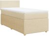 vidaXL Boxspringbett mit Matratze Creme 90x190 cm Stoff 3289609 Bild 3