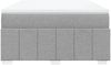 vidaXL Boxspringbett mit Matratze Hellgrau 140x190 cm Stoff 3285470 Bild 4