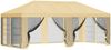 vidaXL Pavillon Dach mit Seitenwänden Creme 600,5 x 300,5 cm Polyester 900436 Bild 2