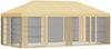 vidaXL Pavillon Dach mit Seitenwänden Creme 600,5 x 300,5 cm Polyester 900436 Bild 3