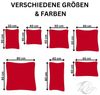 MOON Kissenbezug / Seitenschläferkissenbezug, 2er Pack, 100% Baumwolle, Linon, Rot, 40x40 Bild 2