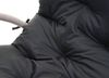 Schaukelstuhl Esmeraldas, Schwingsessel Rattansessel, weiß ~ Auflage grau Bild 3
