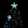vidaXL Weihnachtsbaum mit LED-Schneeflocken Schwarz 120 cm Fiberoptik 328461 Bild 4