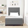 vidaXL LED Boxspringbett Hellgrau und Weiß 120 x 190 cm Cordstoff 3337635 Bild 4