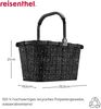 reisenthel carrybag XS bouclé black – Stabiler Einkaufskorb mit praktischer Innentasche – Elegantes und wasserabweisendes Design Bild 3