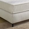 Boxspringbett 180x200 Federkern-Wendematratzen H3/H4 Bonell Flachgew. Beige Grau Bild 4