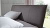 Massivart® Massivholzbett ELENORA / 140, 180, 200 cm / Massivholz / Eiche geölt, Kopfteil Lederlook grau / Standbeine U-Form Metall schwarz Bild 3