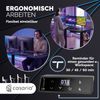 CASARIA® Höhenverstellbarer Gaming Schreibtisch L Carbon Optik Bild 4