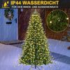 LMaxhome LED-Lichterkette Baumbeleuchtung Wasserfall Lichterkette mit Sterne Weihnachtsbaum Deko, 3M, 490-flammig, 8 Modi Timer, Topper Star, Wasserdicht, Aussen, Innen Bild 3