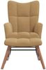 vidaXL Schaukelstuhl mit Hocker Brauner Samt 328158 Bild 3
