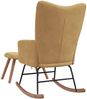 vidaXL Schaukelstuhl mit Hocker Brauner Samt 328158 Bild 5