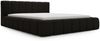 GRAINGOLD Orio Doppelbett 120x200, Polsterbett mit Kopfteil, Bettkasten, Bouclé-Stoff, Schwarz Bild 2