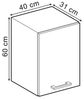 Hängeschrank R-Line Anthrazit Landhaus 40 cm Vicco Bild 2