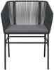vidaXL 7-tlg. Garten-Essgruppe mit Kissen Schwarz Poly Rattan Glas 3334517 Bild 5