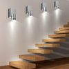 4er Set LED Wandleuchten aus gebürstetem Alu GORDON Bild 2