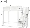 Merax Hochbett Etagenbett 90x200cm mit Stauraumtreppe, Jugendbett mit Schrank, Kinderbett Einzelbett mit Rausfallschutz, Weiß Bild 4