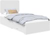 vidaXL Bettrahmen mit Kopfteil Weiß 90 x 190 cm Holzwerkstoff 3412837 Bild 2