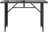 vidaXL Gartentisch mit Glasplatte Schwarz 110x68x70 cm Poly Rattan 366350 Bild 4