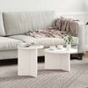 Couchtisch, Sofatisch 2 pcs Weiß Massivholz Kiefer Bild 2