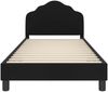 vidaXL Kinderbettgestell mit Kopfteil Schwarz 90 x 200 cm Samt 42010959 Bild 5