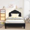 vidaXL Kinderbettgestell mit Kopfteil Schwarz 90 x 200 cm Samt 42010959 Bild 3