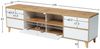 REDOM TV-Schrank Modernes TV-Gerätemöbel in Weiß & Holz (mit 5 Türen, Wildeiche TV Schrank, Fernsehtisch TV Board, MDF-Material) mit Fächern & Türen Bild 3