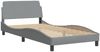 vidaXL Bettgestell "Dover" Hellgrau 100x200 cm Stoff 373125 Bild 3