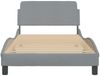 vidaXL Bettgestell "Dover" Hellgrau 100x200 cm Stoff 373125 Bild 4