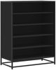 vidaXL Schuhschrank Schwarz 75x38x97,5 cm Holzwerkstoff Metall 3300870 Bild 2