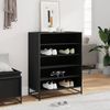 vidaXL Schuhschrank Schwarz 75x38x97,5 cm Holzwerkstoff Metall 3300870 Bild 3