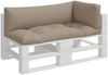 vidaXL Palettenkissen 3-tlg. Taupe Stoff 360952 Bild 3