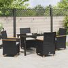 vidaXL Garten Essgruppe 5 pcs Schwarz Poly-Rattan 3381088 Bild 4
