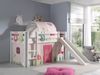 Kinderbett mit Rutsche Karolina Massivholz Weiß Textilset Spring 4 Bild 2