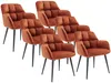 Vente-unique - PEGA Stuhl SamtStoff Rot - B 62 cm x H 78 cm x L 58,5 cm Bild 3