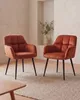 Vente-unique - PEGA Stuhl SamtStoff Rot - B 62 cm x H 78 cm x L 58,5 cm Bild 2