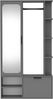 AX LIVING Garderobe Nemrut Grau mit Spiegel – Flurmöbel mit Stauraum Bild 3