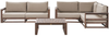 Ecksofa Lounge Set TIMOR Zertifiziertes Akazienholz Dunkler Holzfarbton Bild 1