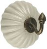 Wandhaken Kleiderhaken Handtuchhaken Keramik Creme Messing Ib Laursen 0514-01 Bild 3