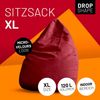 Lumaland 'Luxury XL Plus' Sitzsack, Rot, Microvelours, 120 l Bild 2